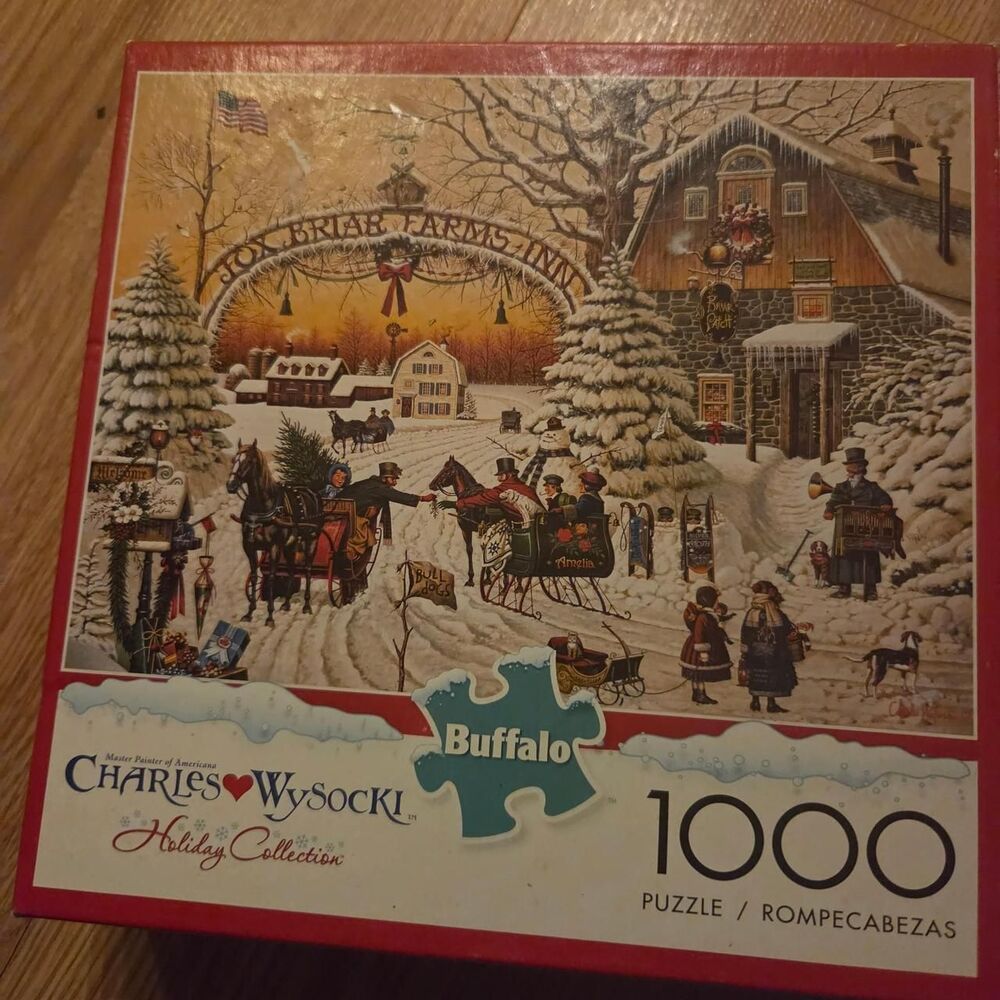 Charles Wysocki Holiday Collection 1000 Piece Puzzle – Fox Briar Farms Inn